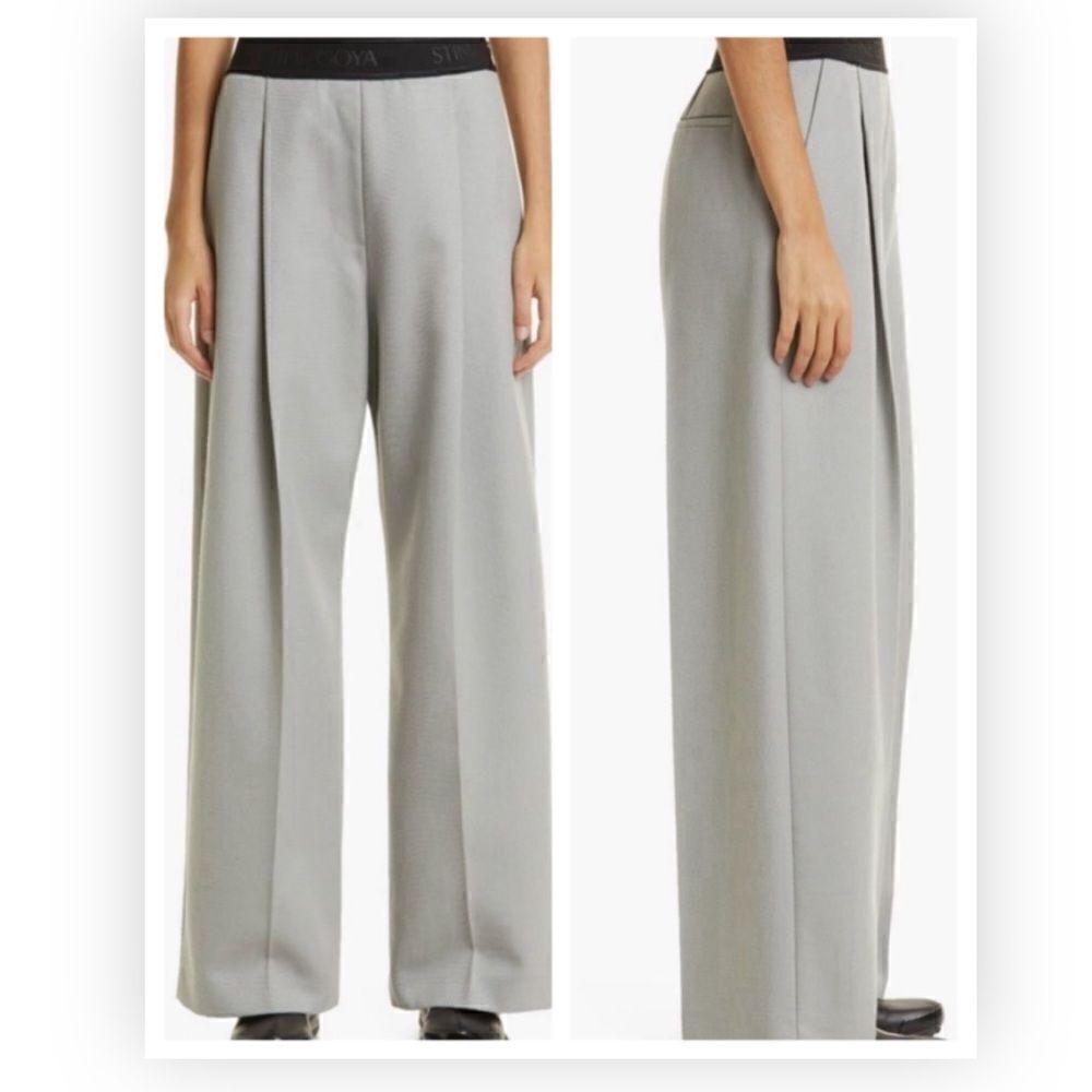 Stine Goya Ciara Wide Leg Pants In Charcoal NWT $370